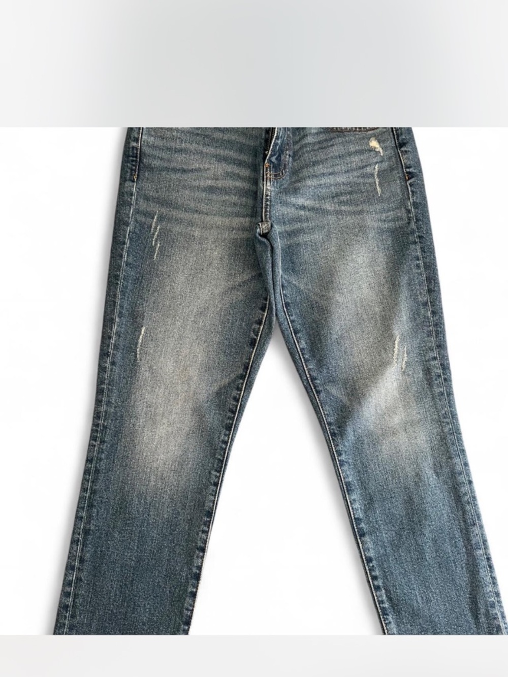 GAP Women's Cropped Distressed Jeans - Faded Blue